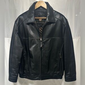 Marc New York Men’s Black Leather Zip Jacket XL
